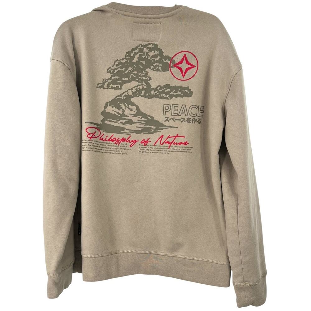 brooklyn cloth mfg co M Pullover crew neck sweatshirt Peace Nature Japanese Men